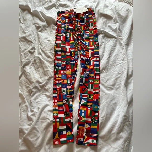 NWT: Natalie Dancewear world flag leggings - Picture 1 of 7